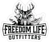 Freedom Life Logo Transparent Sticker, Black