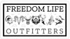 Freedom Life Transparent Sticker, Black